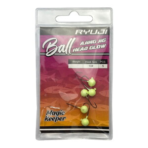 Ryuji Ball Ajing Jig Head Glow 0,8gr No:10 5 Pcs #3