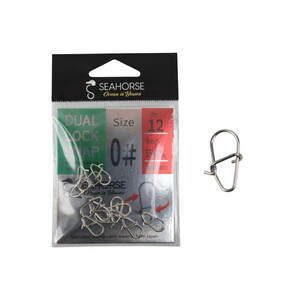 Sea Horse Dual Lock Snap Nickel #0 Qty:12