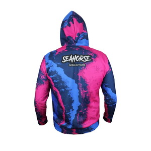  Sea Horse Angler Hoodie Blue Pink Label L