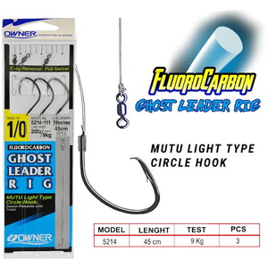 Owner 5214-111 Ghost Leader Rig Circle Hook FC 1/0