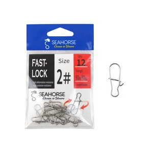 Sea Horse Fast Lock Snap Nickel #2 Qty:12