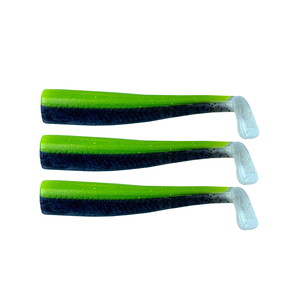 GT-Bio 3x Bodies Roller Shad 85-Lime Black Glass UV