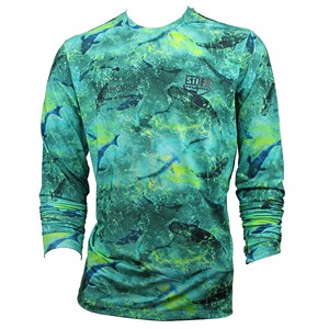 Sea Horse & Stafu Apex Lime M Fishing Shirt
