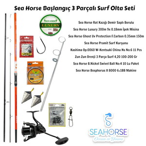 Sea Horse Başlangıç 3 Parçalı Surf Olta Seti