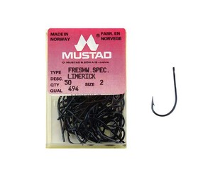 Mustad 494 Lımerıck No:2 50 Pcs