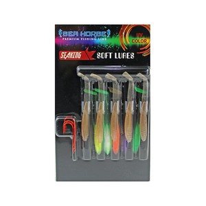 Sea Horse Glow 5,5cm 5 Li Paket Silikon Balık C4