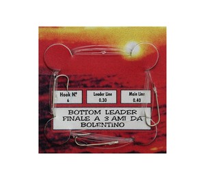  Mustad Bottom Leader 3 Lü Yedek 0,30 0,40 No:6