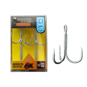 Sea Horse Diamond Scaled Sharp Hook Oty:4 No:2/0