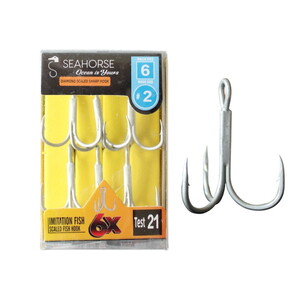 Sea Horse Diamond Scaled Sharp Hook Oty:6 No:2
