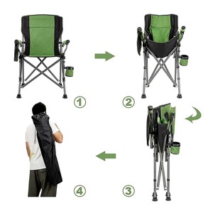  Madfox Roxy Katlanır Kamp Sandalyesi Yeşil-Siyah