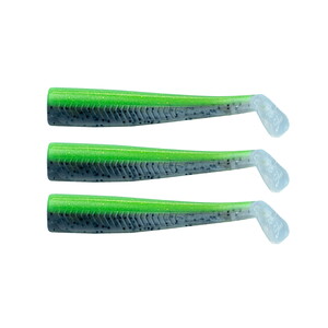 GT-Bio 3x Bodies Roller Shad 125- Lime Black Glass UV