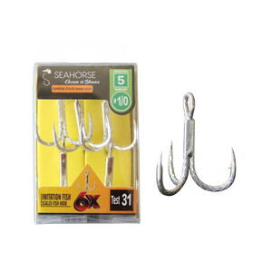 Sea Horse Diamond Scaled Sharp Hook Oty:5 No:1/0