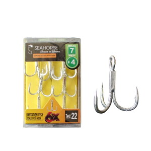 Sea Horse Diamond Scaled Sharp Hook Oty:7 No:4