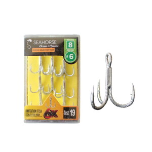 Sea Horse Diamond Scaled Sharp Hook Oty:8 No:6