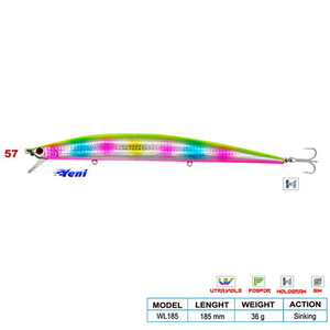 Wily SUPER STAR CL:57 185mm 36gr (Sinking)