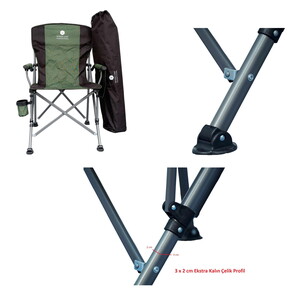  Windcamp Katlanır Kamp Sandalyesi Lux Green