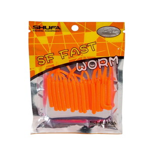 Shufa Fast Worm 5.1 Cm 20 Pcs Uv Orange
