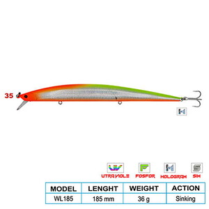 Wily SUPER STAR CL:35 185mm 36gr (Sinking)
