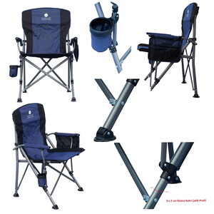 Windcamp Katlanır Kamp Sandalyesi Lux Blue