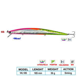 Wily SUPER STAR CL:66 185mm 36gr (Sinking)