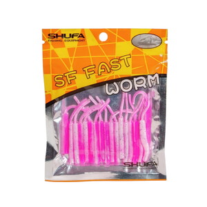 Shufa Fast Worm 5.1 Cm 20 Pcs Pink White