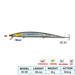 Wily SUPER STAR CL:60 185mm 36gr (Sinking)