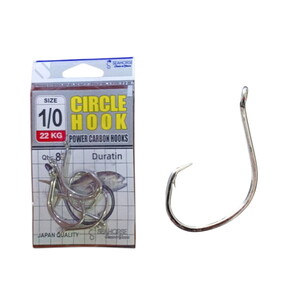 Sea Horse Circle Power Carbon Hooks Oty:8 No:1/0