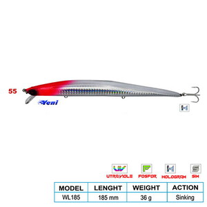 Wily SUPER STAR CL:55 185mm 36gr (Sinking)