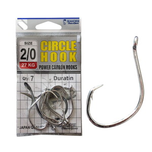 Sea Horse Circle Power Carbon Hooks Oty:7 No:2/0