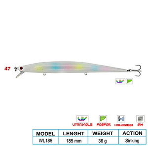 Wily SUPER STAR CL:47 185mm 36gr (Sinking)