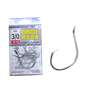 Sea Horse Circle Power Carbon Hooks Oty:6 No:3/0