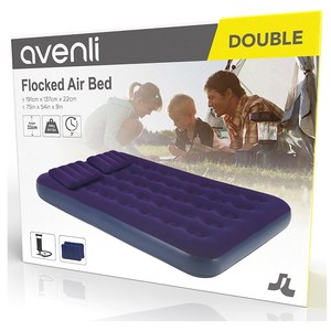  Avenli Floked Air Bed Çift Kişilik 191cm*137cm*22m